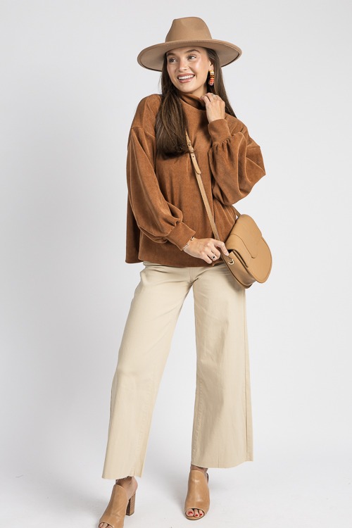 Corded Mock Neck Top, Camel - 4K7A5475- (5).jpg